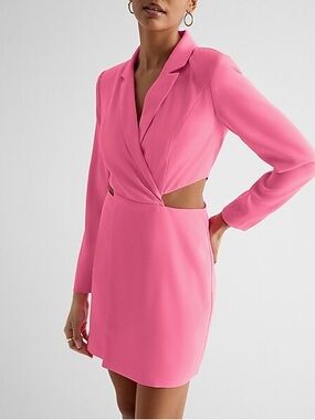 Express Hot Pink Blazer Dress